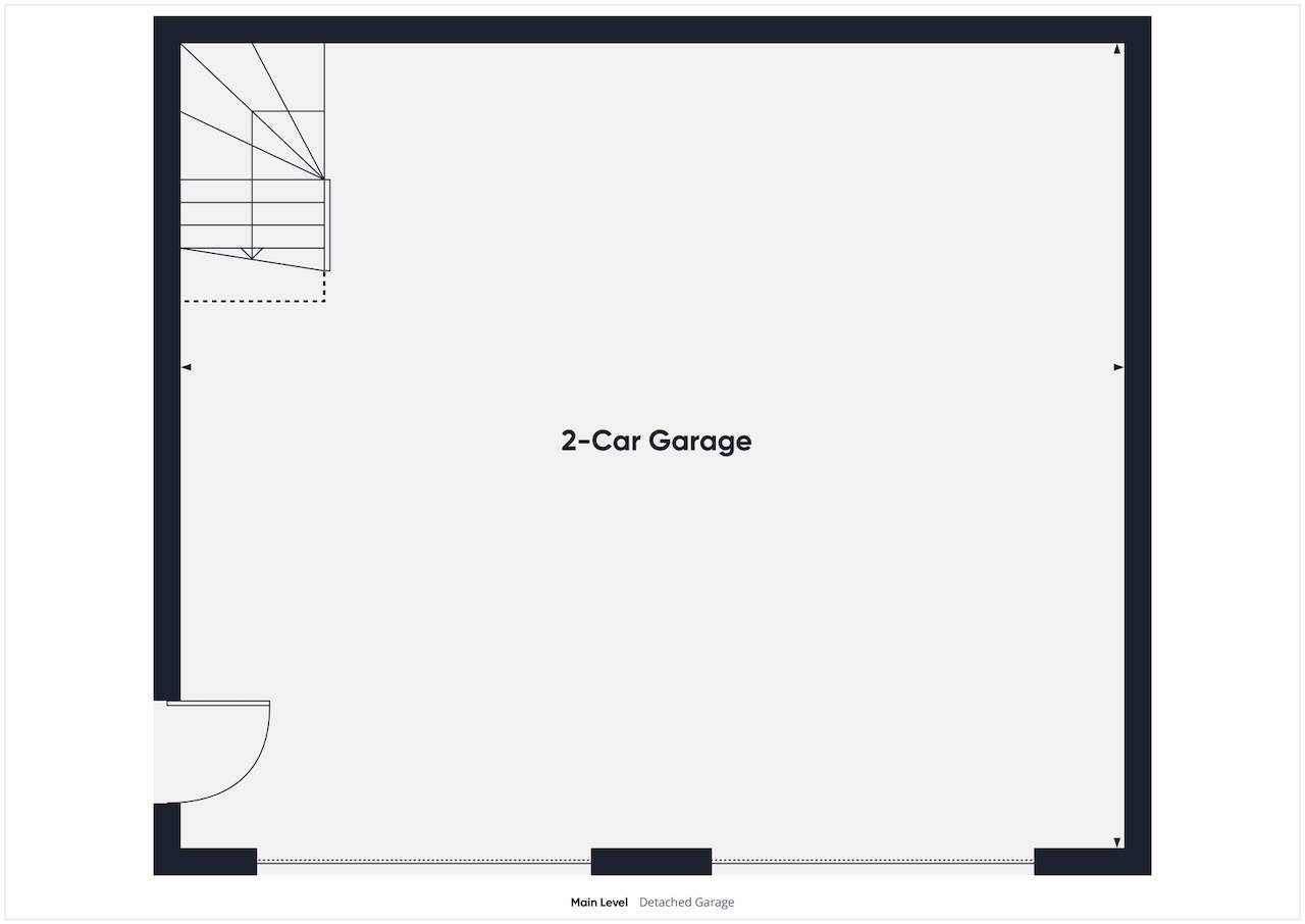 2-car detached garage